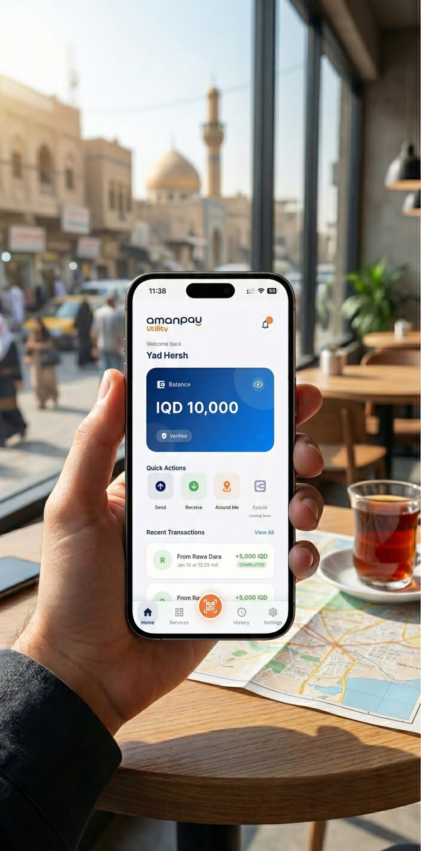 Amanpay app in real use